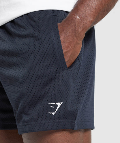 Gymshark Lifting Mesh 5" Shorts Heavy Blue — Gymshark | Authentic India