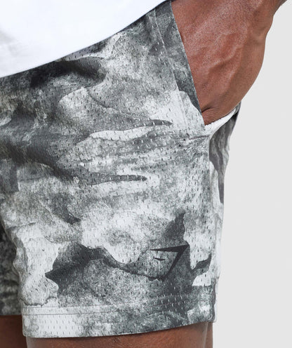 Gymshark Lifting Mesh 5" Shorts Metal Grey — Gymshark | Authentic India