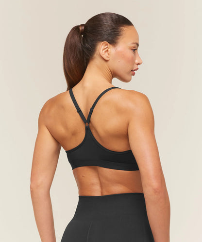 GYMSHARK Ruched Sports Bra 2.0 Black