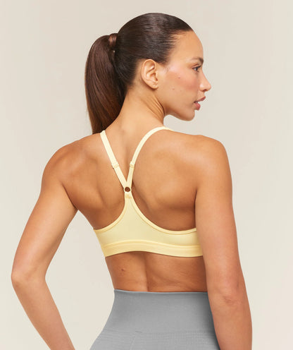 GYMSHARK Ruched Sports Bra 2.0 Butter Yellow
