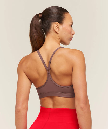 GYMSHARK Ruched Sports Bra 2.0 Espresso Brown