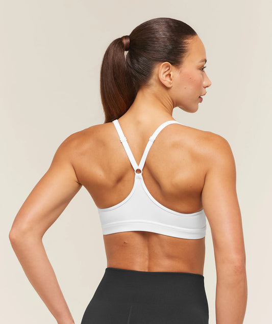 GYMSHARK Ruched Sports Bra 2.0 White