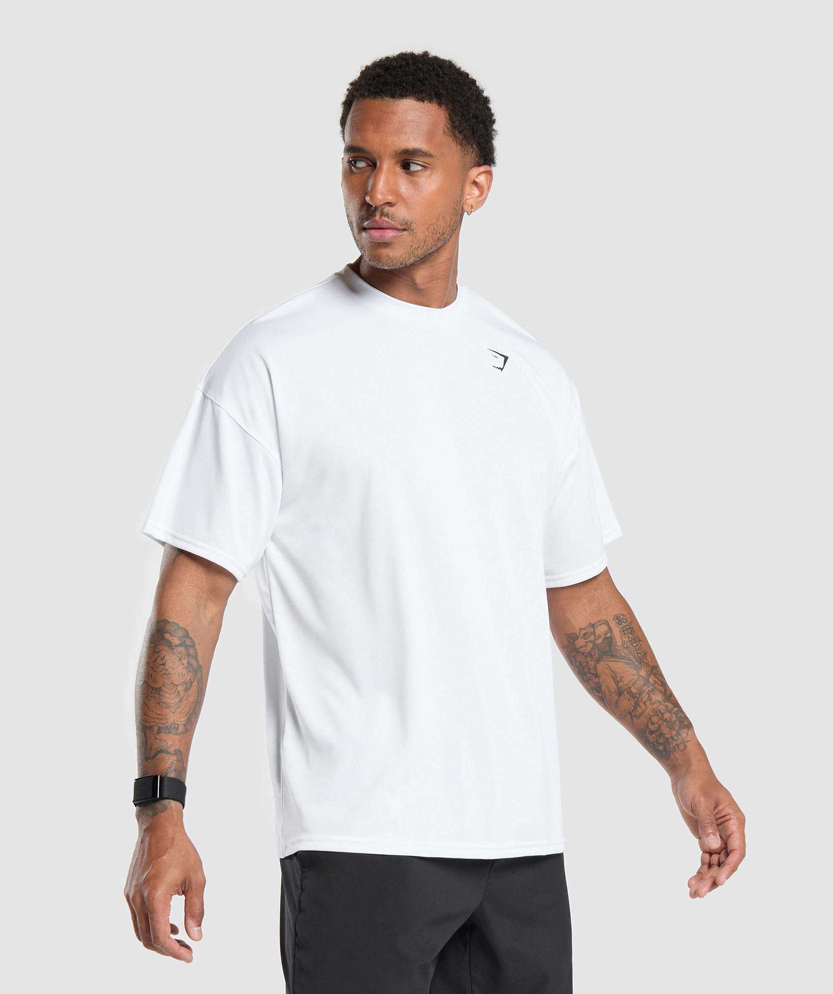 Gymshark Oversized Performance T-Shirt White — Gymshark | Authentic India