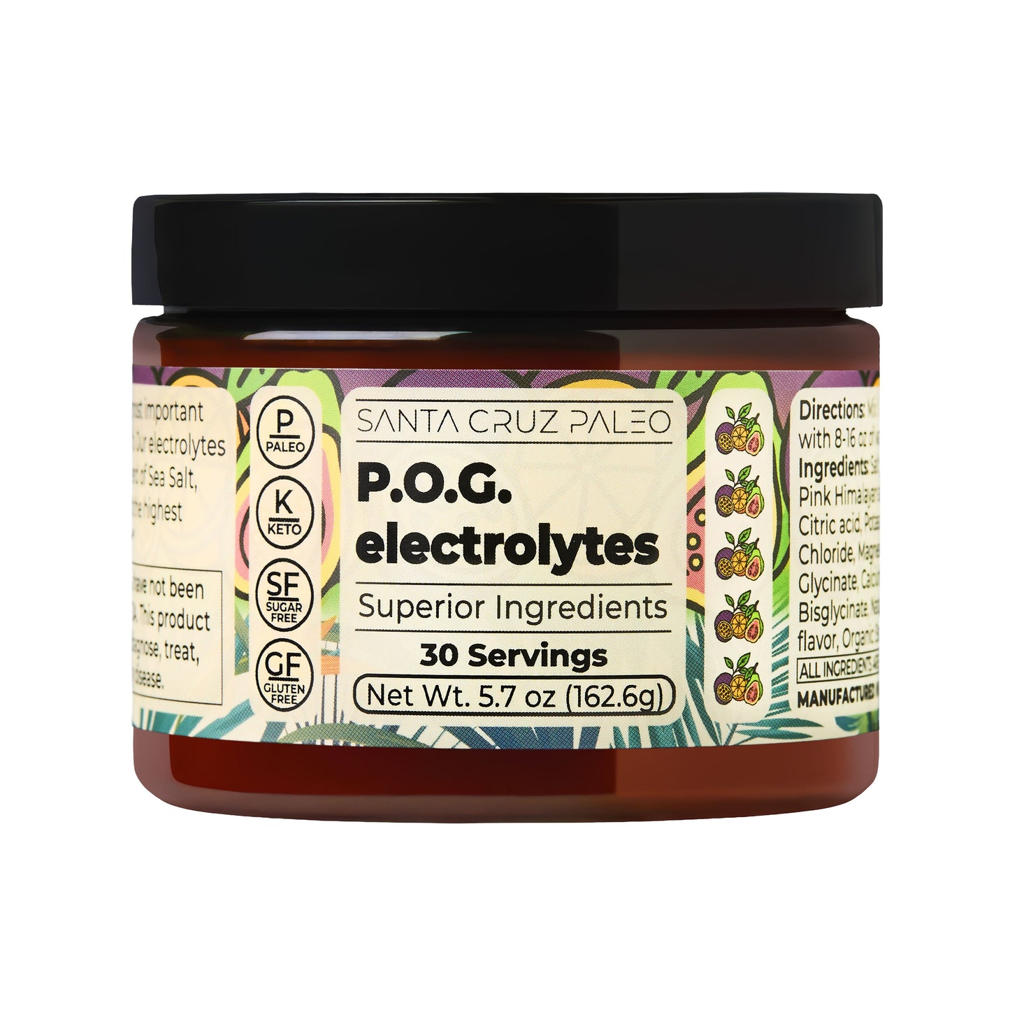 Santa Cruz Paleo Electrolyte Tub | All-Natural | Sodium Potassium Magnesium | Flavors | Hydration
