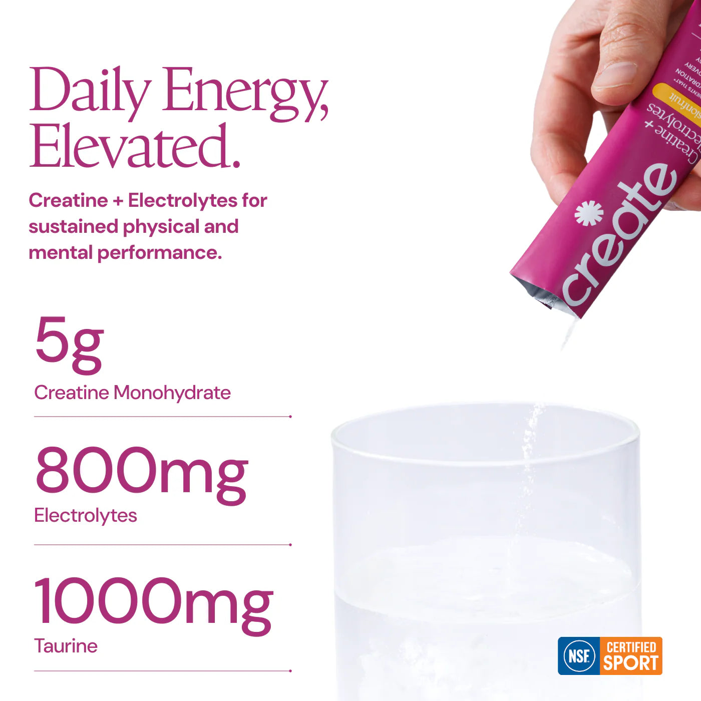 CREATE Creatine + Electrolytes Mix 'Passionfruit'