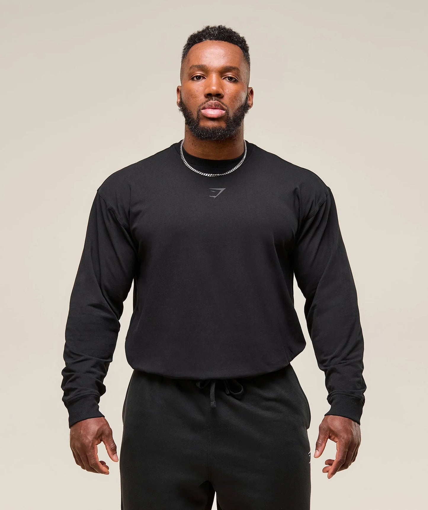 GYMSHARK Power Long Sleeve T-Shirt Black