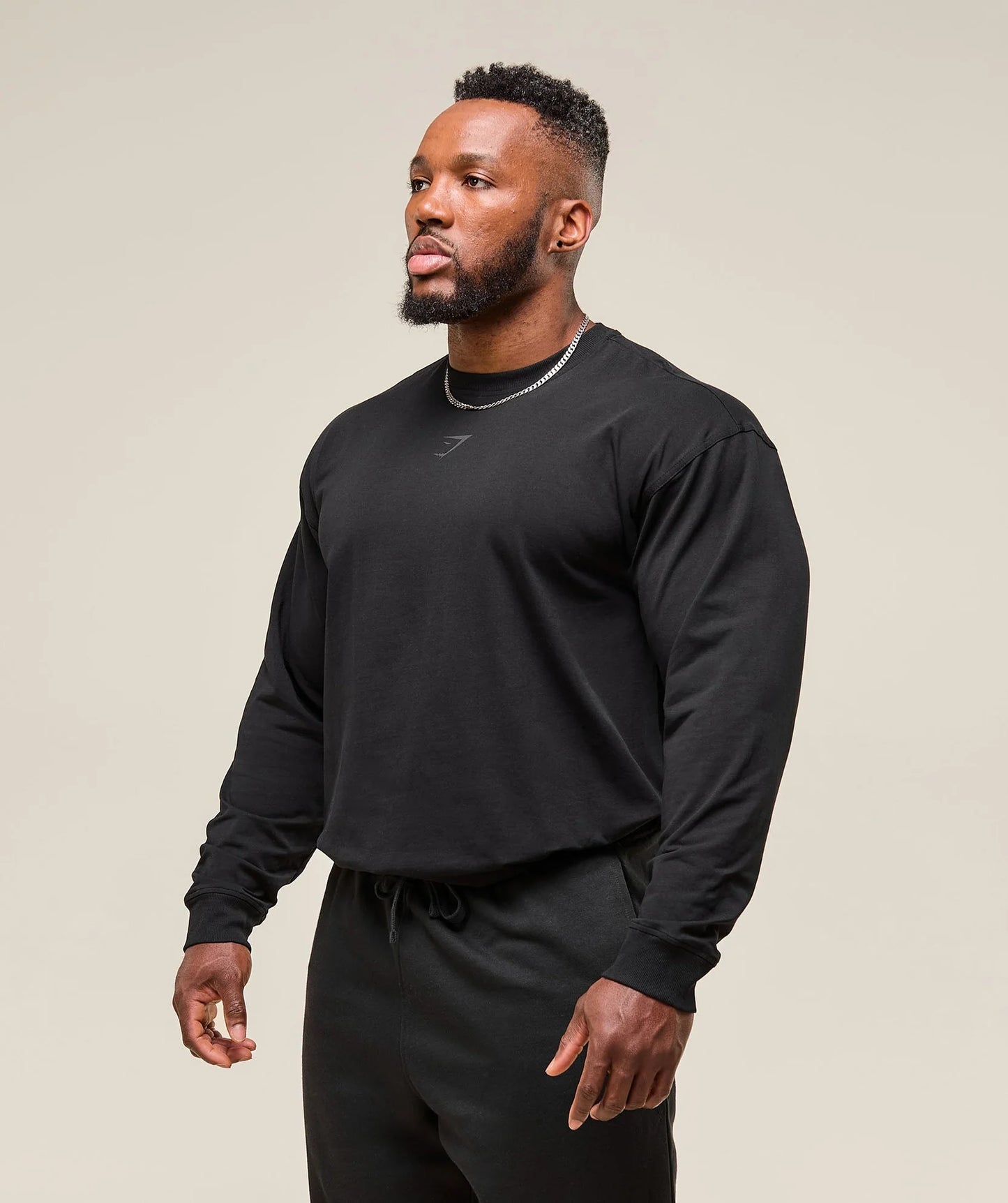 GYMSHARK Power Long Sleeve T-Shirt Black