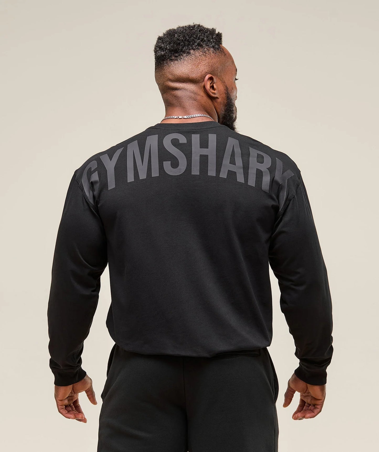 GYMSHARK Power Long Sleeve T-Shirt Black