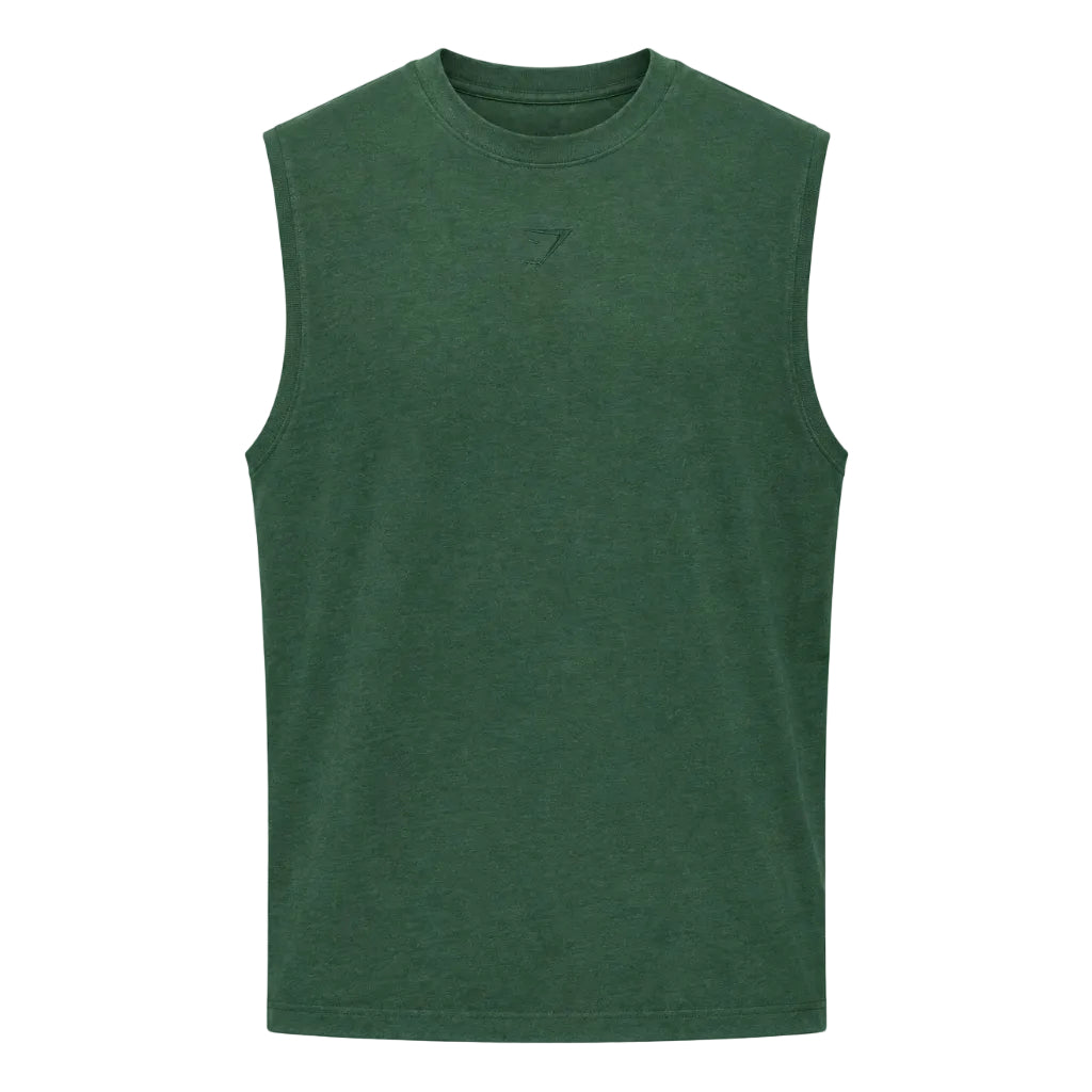 Power Cut Off Tank - Bros Earth Green Marl