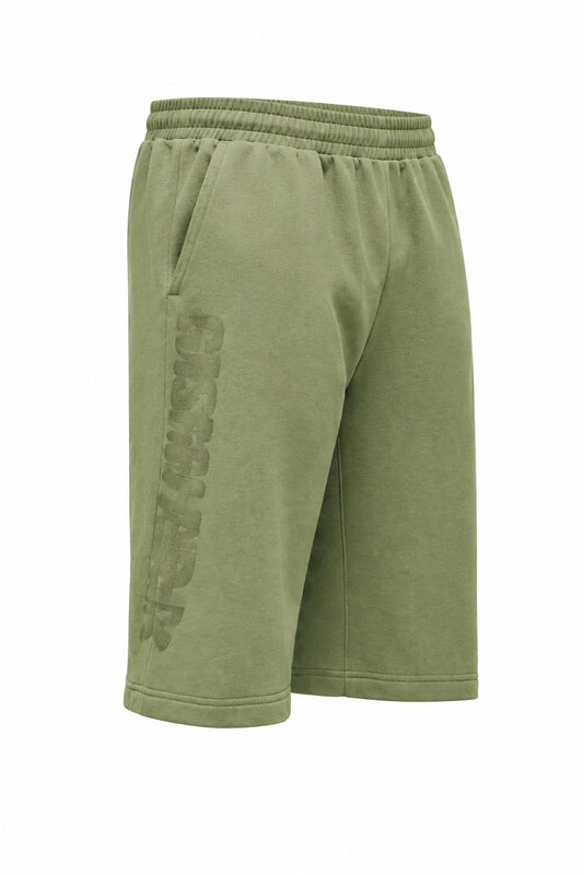 Power Washed Longline Shorts - Grounded Green/Wash