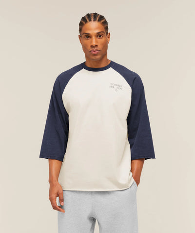 GYMSHARK Retro Collegiate 3/4 Sleeve T-Shirt