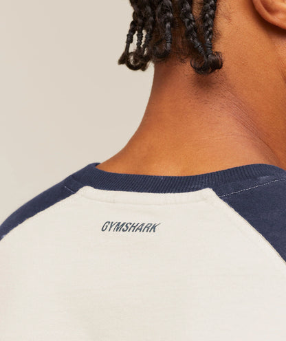 GYMSHARK Retro Collegiate 3/4 Sleeve T-Shirt