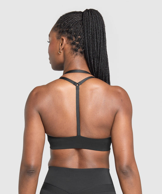 Women's Gymshark Reps T Back Sports Bra Black — Gymshark | Authentic India
