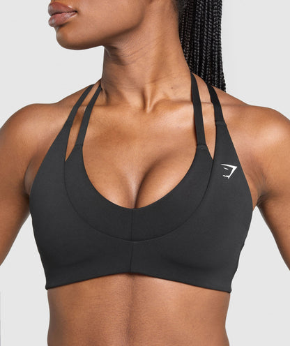 Women's Gymshark Reps T Back Sports Bra Black — Gymshark | Authentic India