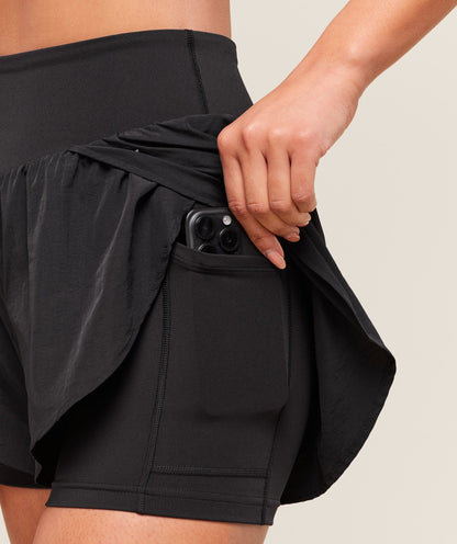 Women's Gymshark Running 2-In-1 Shorts Black — Gymshark | Authentic India
