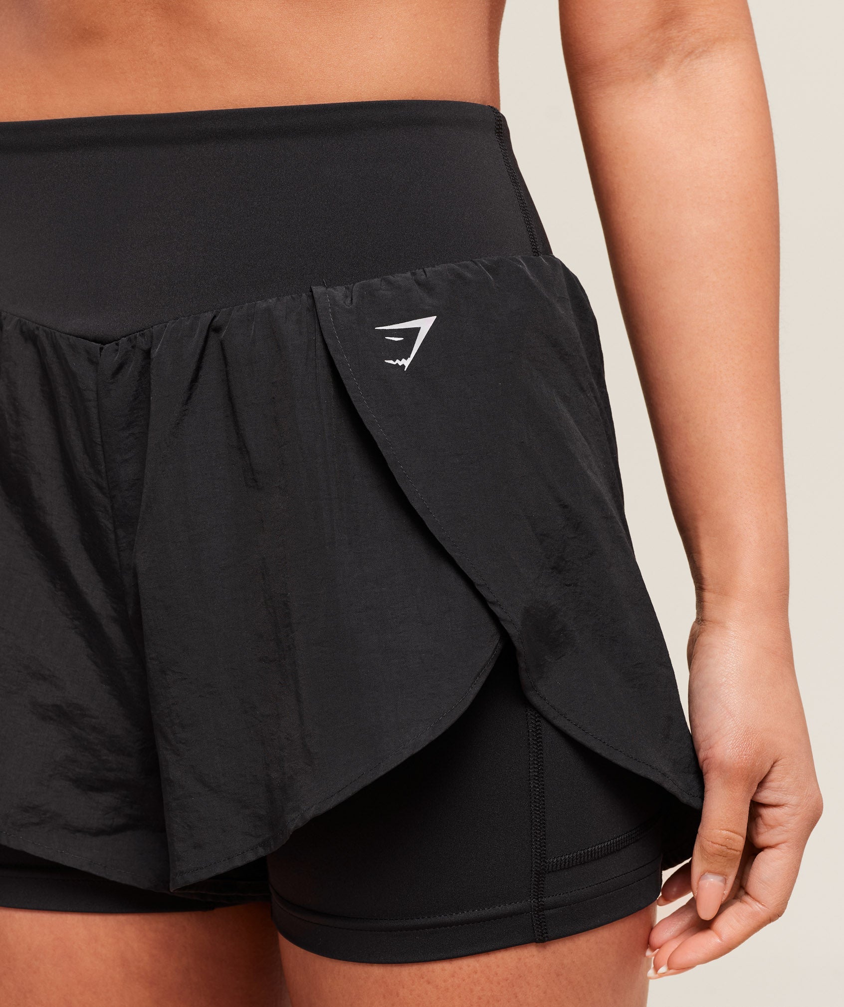 Women's Gymshark Running 2-In-1 Shorts Black — Gymshark | Authentic India