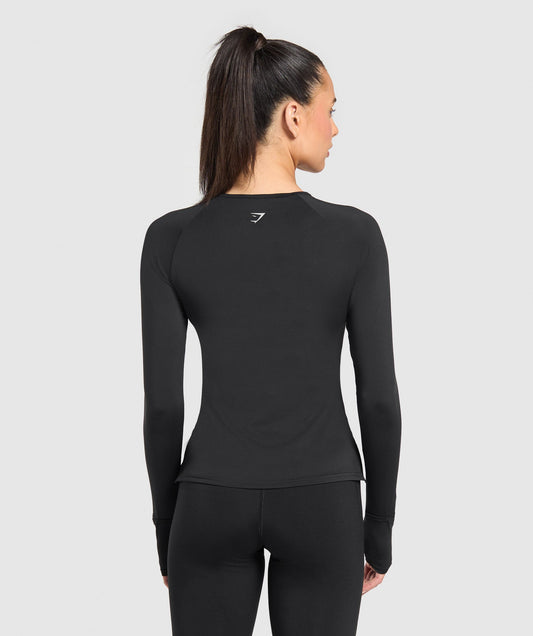 Women's Gymshark Running Long Sleeve Top Black — Gymshark | Authentic India