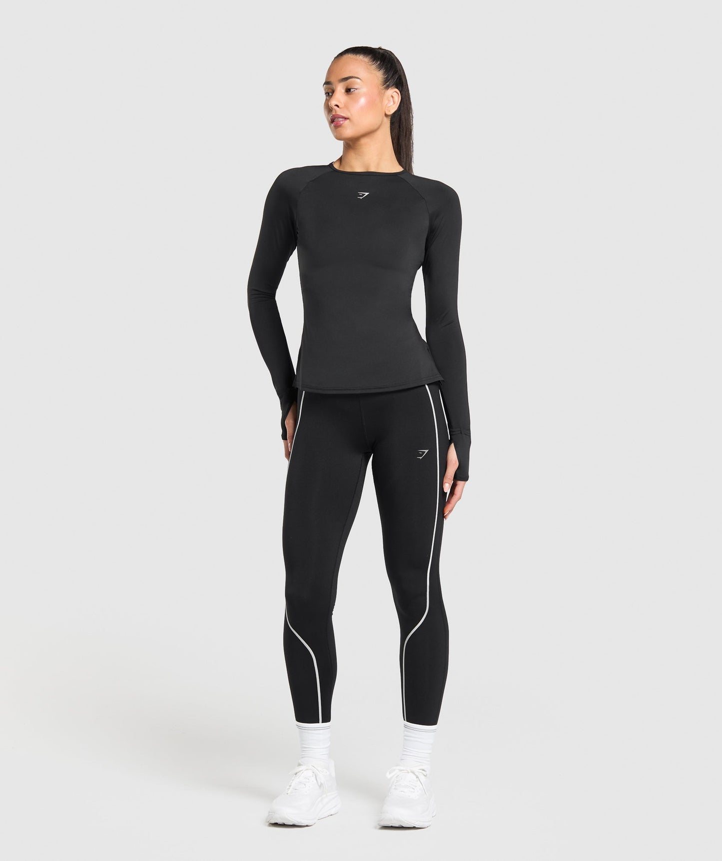 Women's Gymshark Running Long Sleeve Top Black — Gymshark | Authentic India