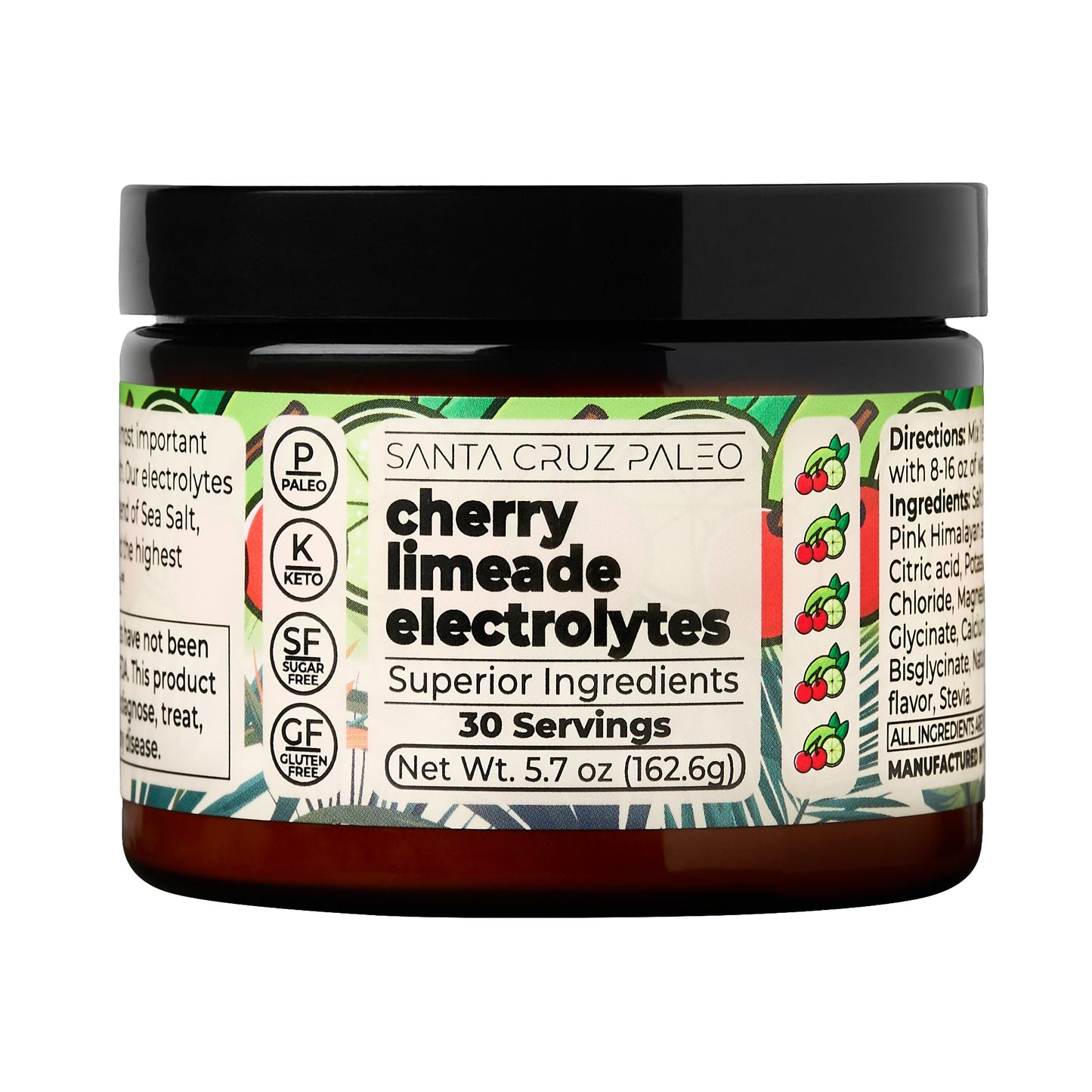 Santa Cruz Paleo Electrolyte Tub | All-Natural | Sodium Potassium Magnesium | Flavors | Hydration