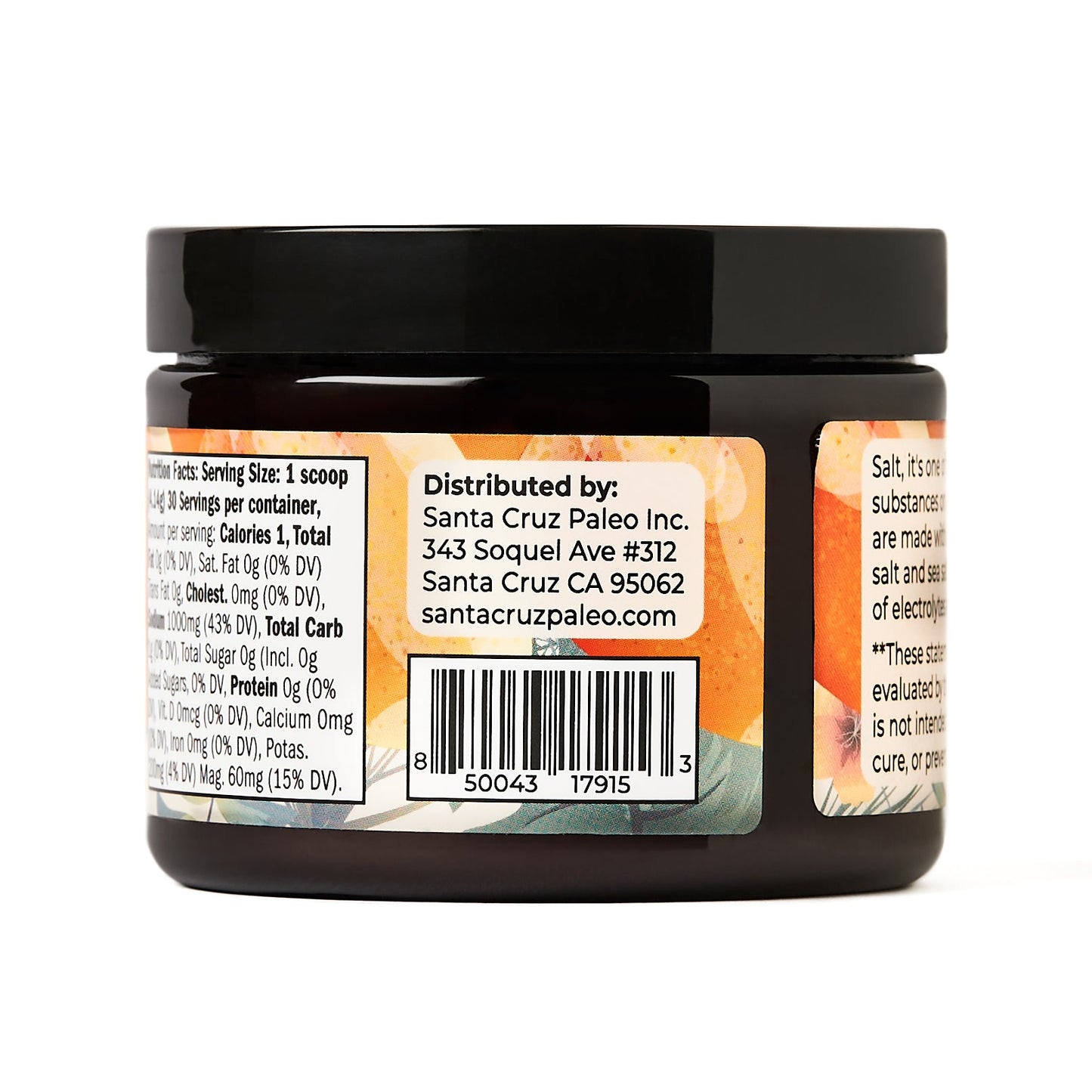 Santa Cruz Paleo Electrolyte Tub | All-Natural | Sodium Potassium Magnesium | Flavors | Hydration