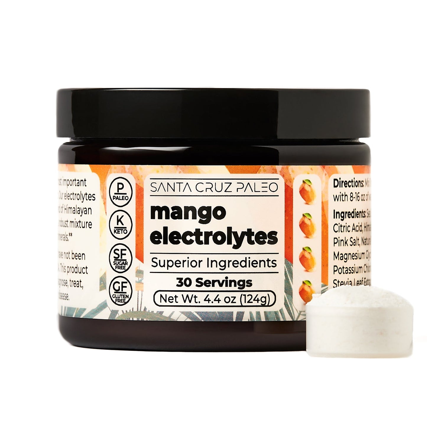 Santa Cruz Paleo Electrolyte Tub | All-Natural | Sodium Potassium Magnesium | Flavors | Hydration