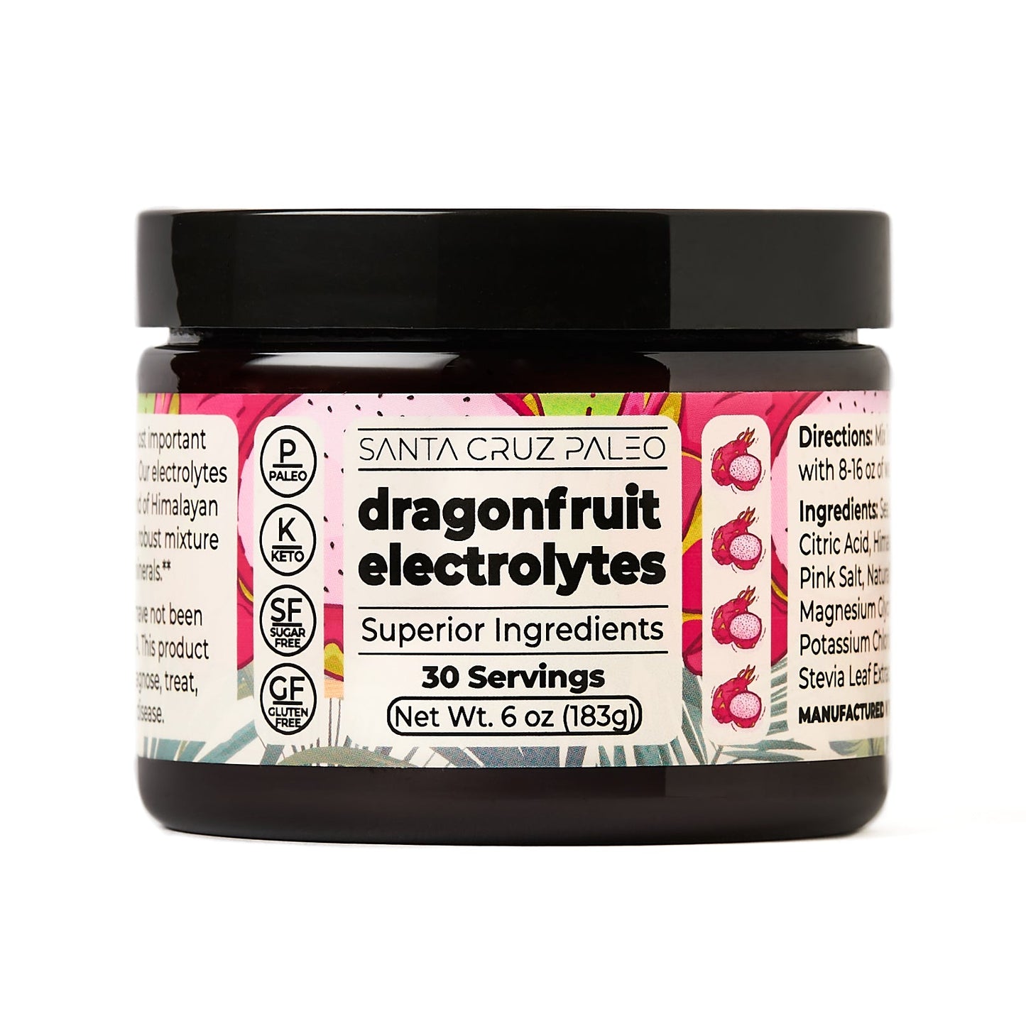 Santa Cruz Paleo Electrolyte Tub | All-Natural | Sodium Potassium Magnesium | Flavors | Hydration