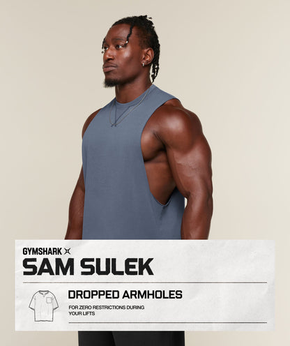 GYMSHARK X SAM SULEK TANK - Shadow Blue/Wash
