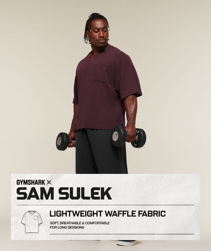 GYMSHARK X SAM SULEK T-SHIRT - Cherry Purple/Wash