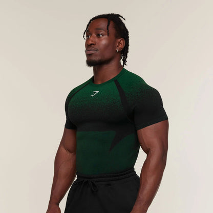 Shadow Seamless T Shirt Track Green