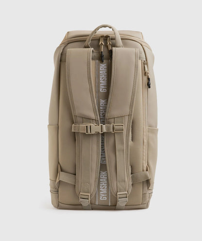 GYMSHARK Sleek Backpack Cement Brown — Gymshark | Authentic India