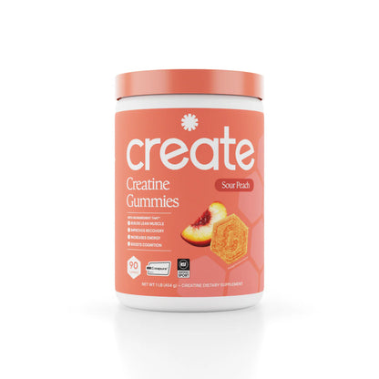 CREATE Creatine Monohydrate Gummies 'Sour Peach'