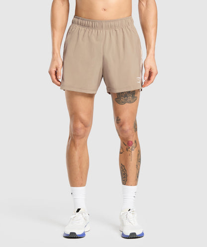 Gymshark Sport 5" Shorts Cement Brown — Gymshark | Authentic India