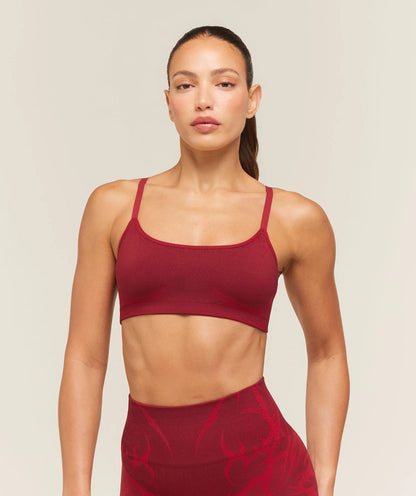 GYMSHARK Storm Seamless Sports Bra Sets Red/Carmine Red