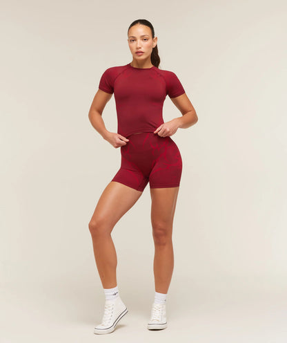 GYMSHARK Storm Seamless Top Sets Red/Carmine Red