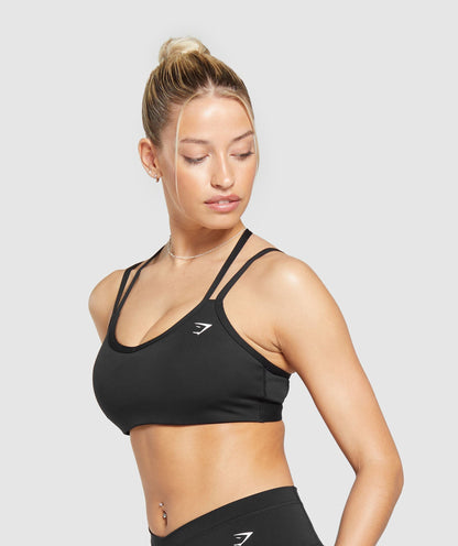 Women's Gymshark Strap Feature Sports Bra Black — Gymshark | Authentic India