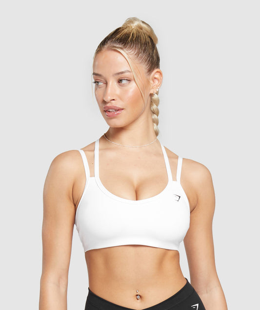 Women's Gymshark Strap Feature Sports Bra White — Gymshark | Authentic India