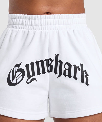 Women's Gymshark Strength Department Graphic Shorts White — Gymshark | Authentic India