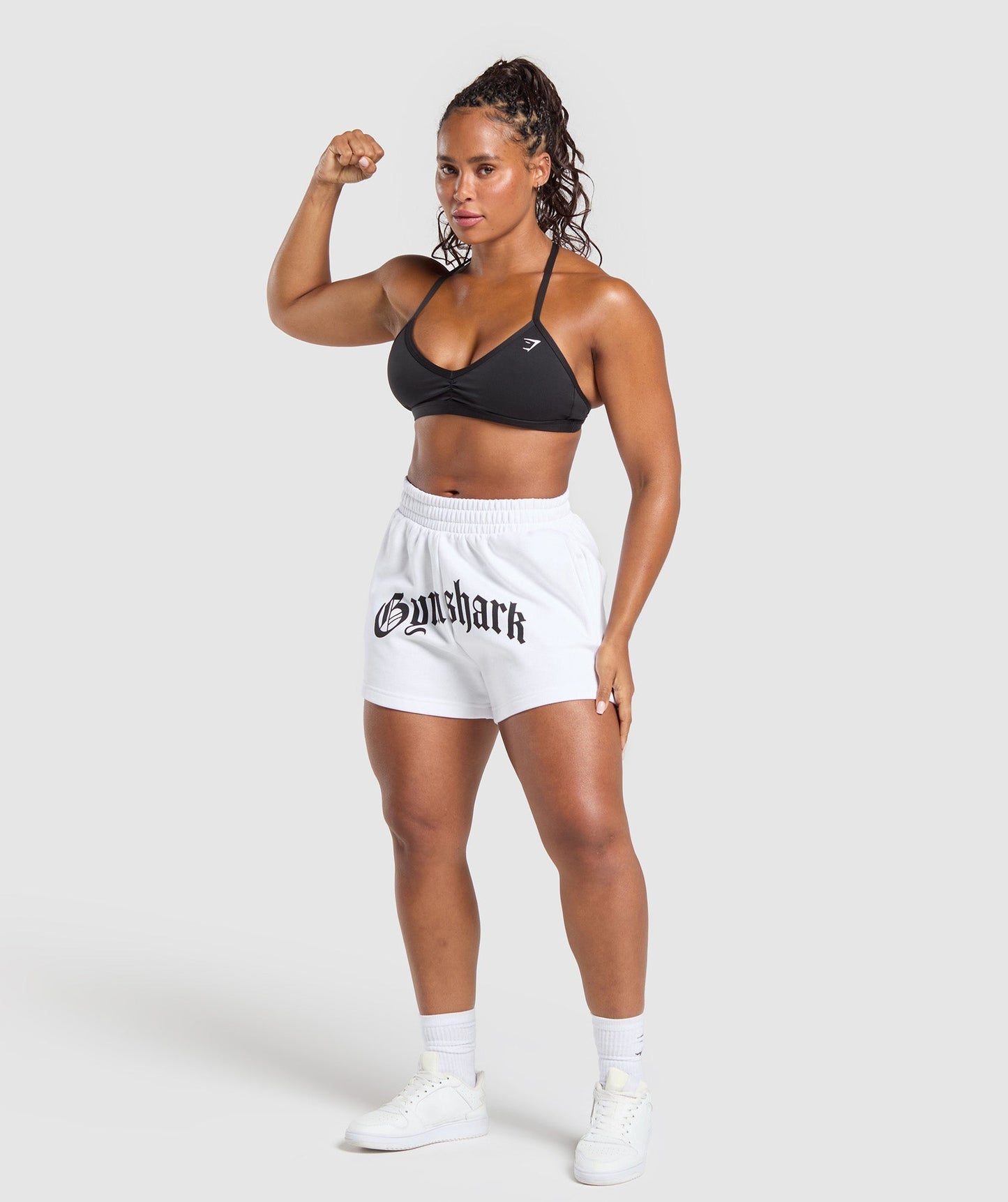 Women's Gymshark Strength Department Graphic Shorts White — Gymshark | Authentic India