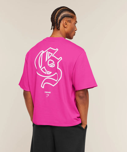 GYMSHARK Performance T-Shirt Super-Set Pink