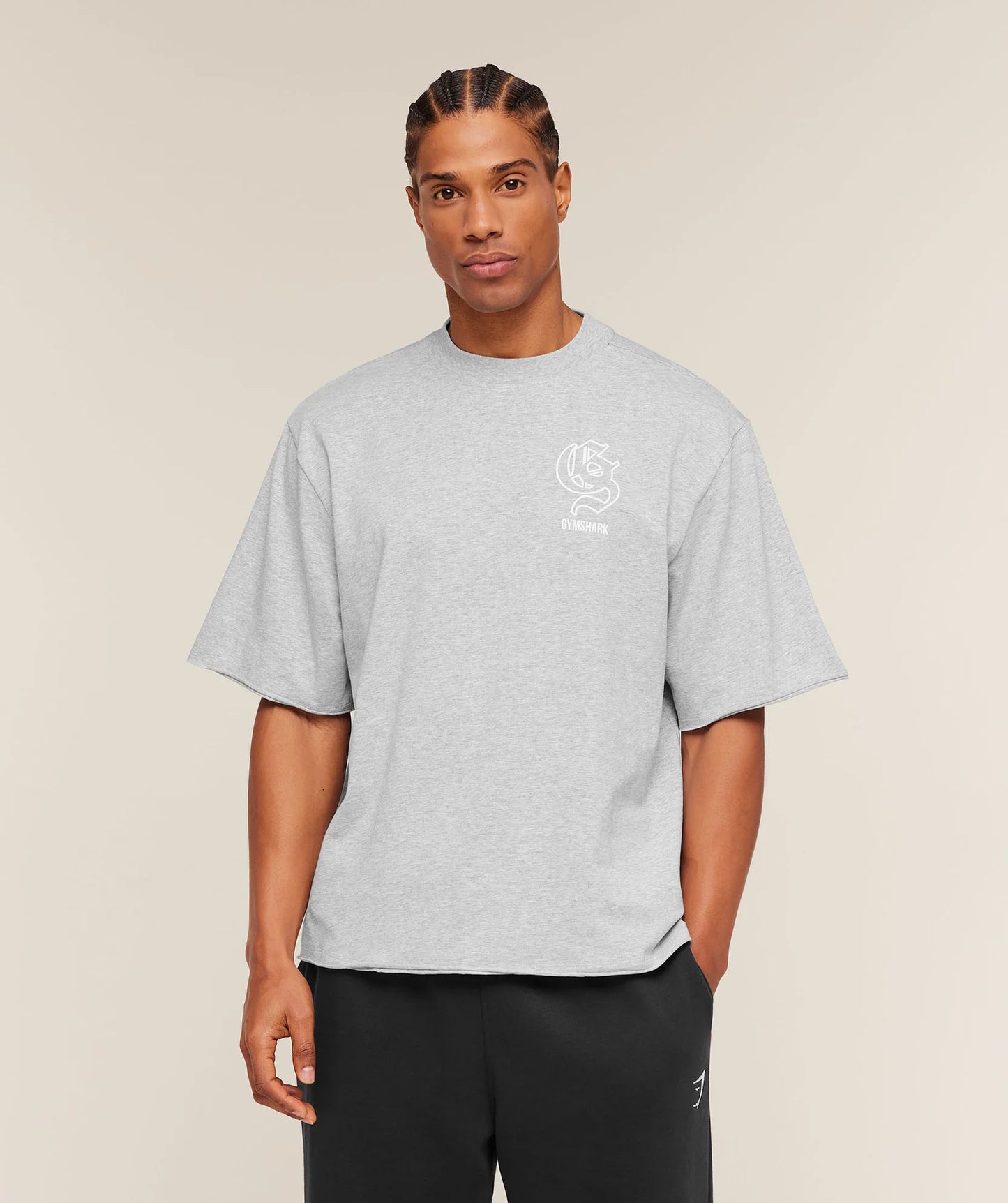 GYMSHARK Performance T-Shirt Light Grey Core Marl