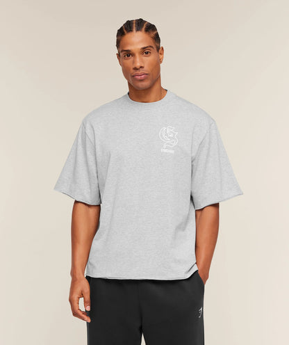 GYMSHARK Performance T-Shirt Light Grey Core Marl