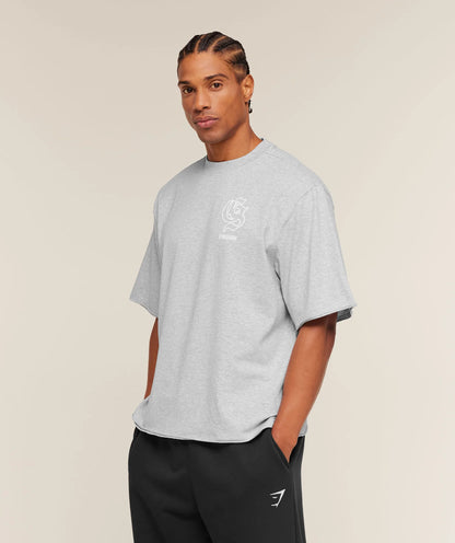 GYMSHARK Performance T-Shirt Light Grey Core Marl