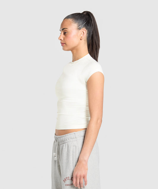 Women's Gymshark Supersoft T-Shirt Soft White — Gymshark | Authentic India
