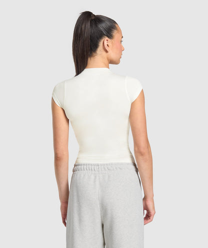 Women's Gymshark Supersoft T-Shirt Soft White — Gymshark | Authentic India