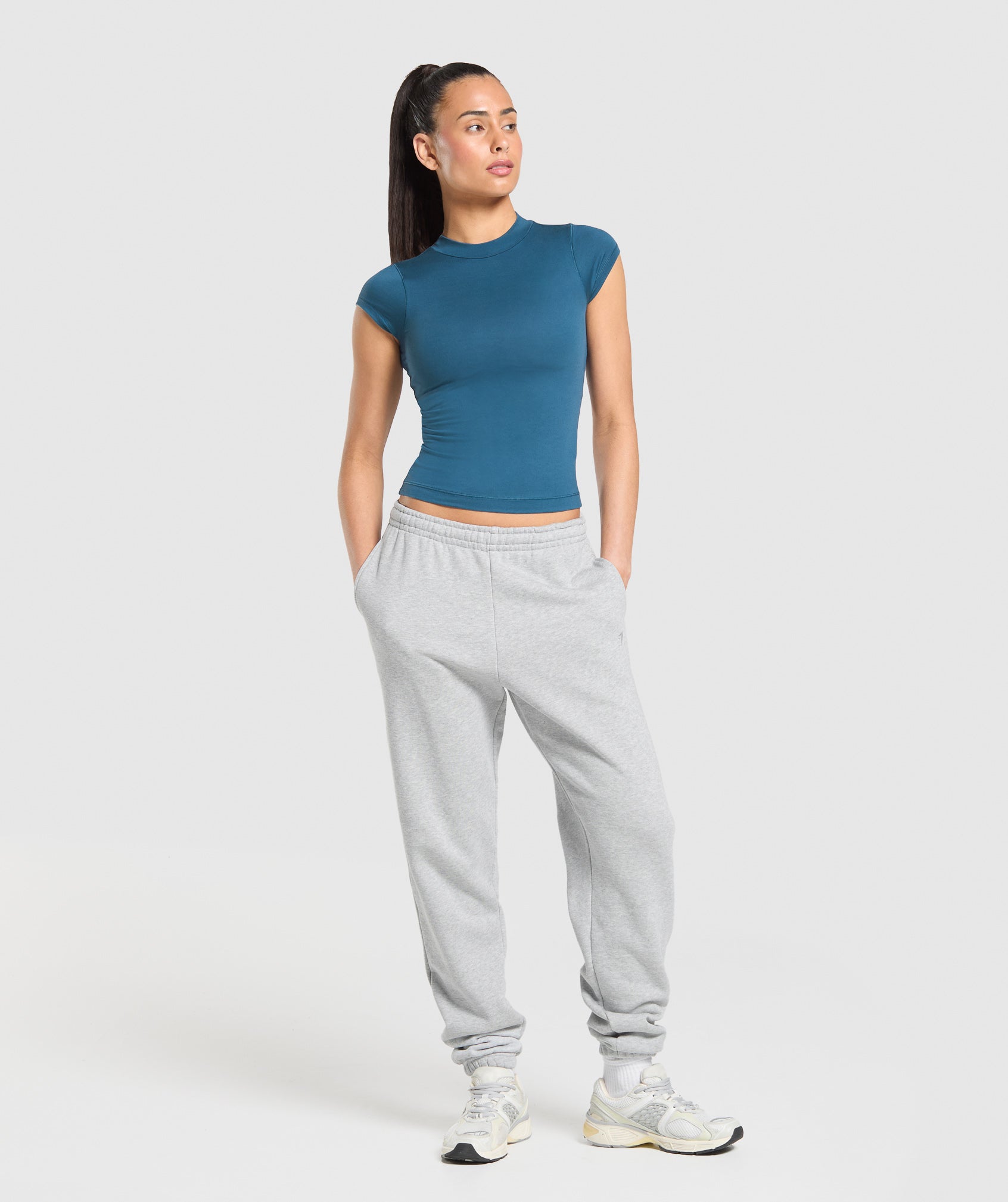 Women's Gymshark Supersoft T-Shirt Success Blue — Gymshark | Authentic India