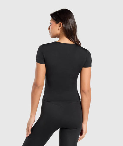 GYMSHARK Training Baby Tee Black — Gymshark | Authentic India
