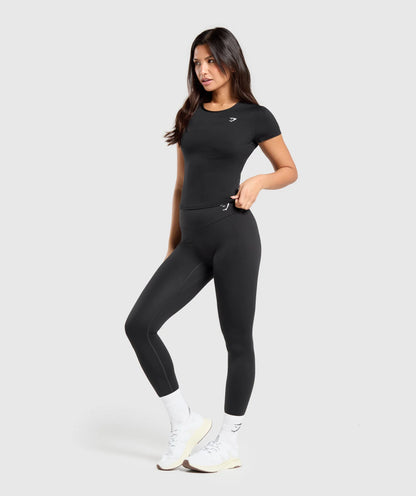 GYMSHARK Training Baby Tee Black — Gymshark | Authentic India