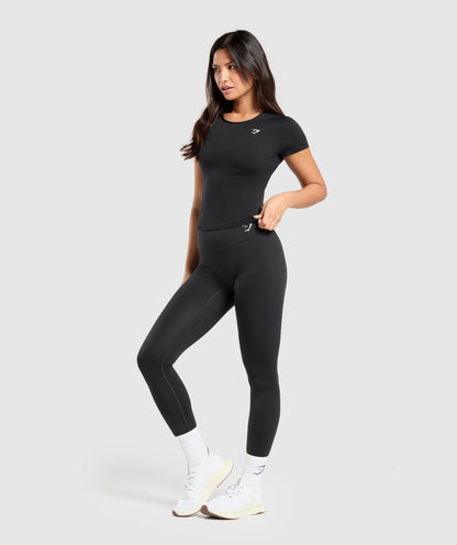 Women's Gymshark Training Baby Tee Black — Gymshark | Authentic India