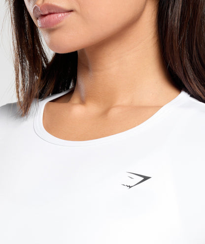 Women's Gymshark Training Baby Tee White — Gymshark | Authentic India