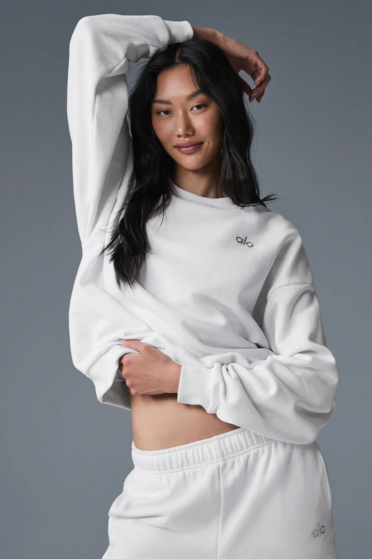 Accolade Crew Neck Pullover white — ALO S | Authentic India